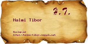 Halmi Tibor névjegykártya